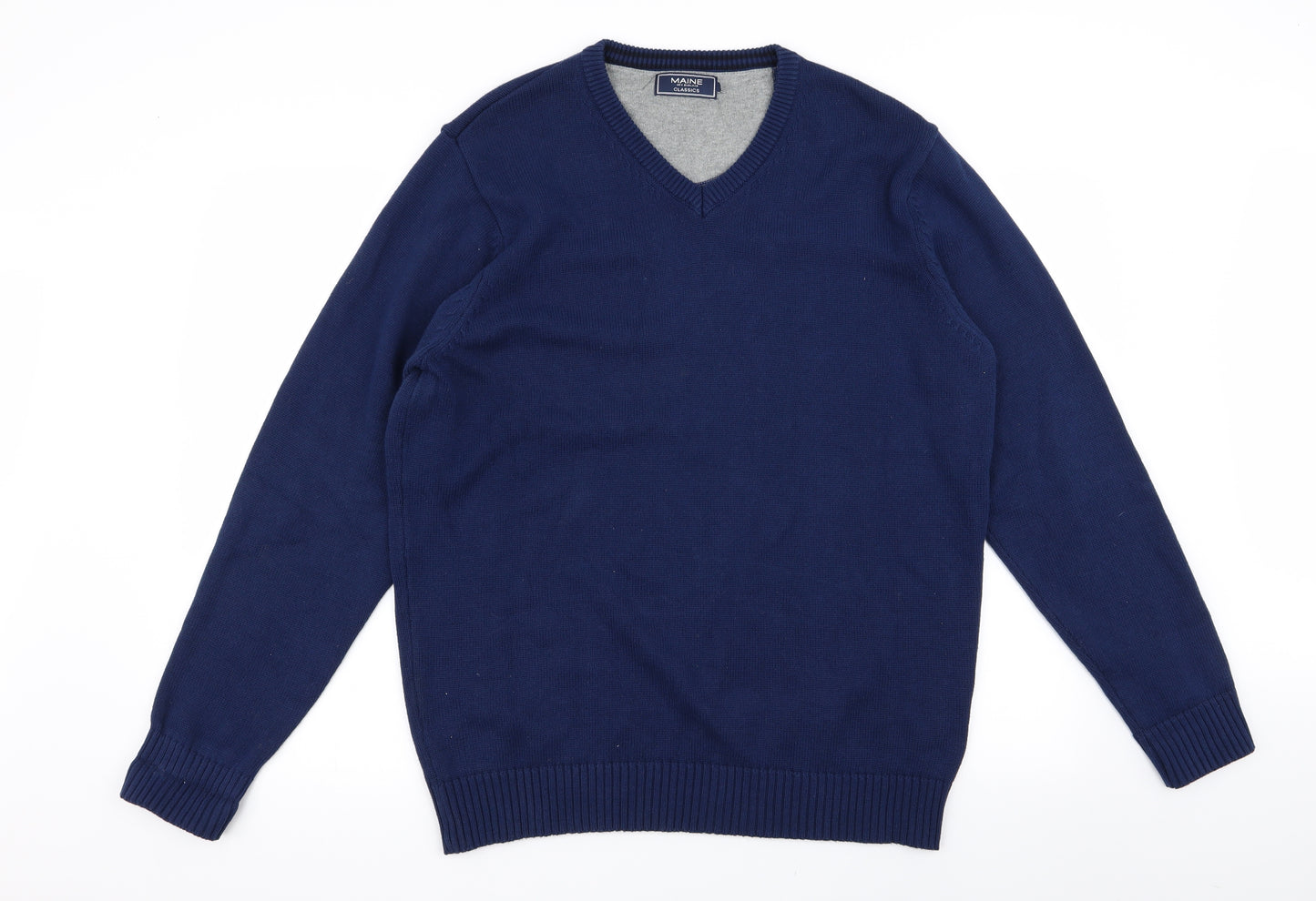 Maine Mens Blue   Pullover Jumper Size M