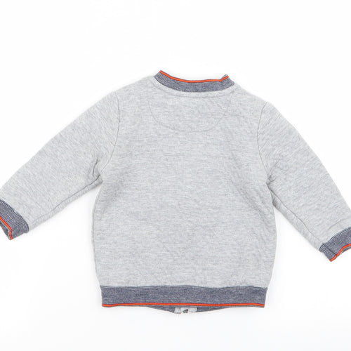Ted Baker Boys Grey   Full Zip Jumper Size 12-18 Months