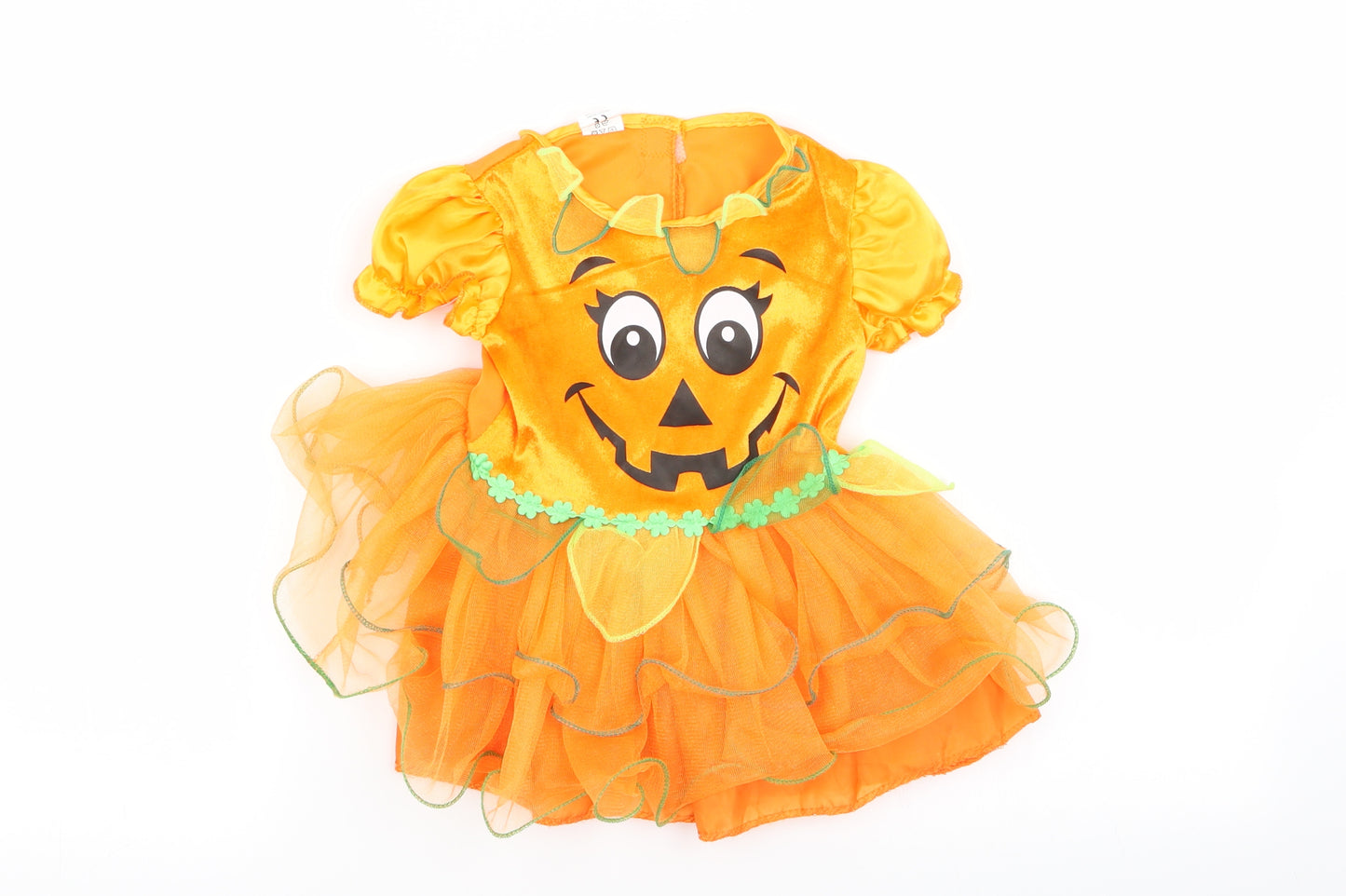 hallow scream Girls Orange   Fit & Flare  Size 18-24 Months  - halloween costume