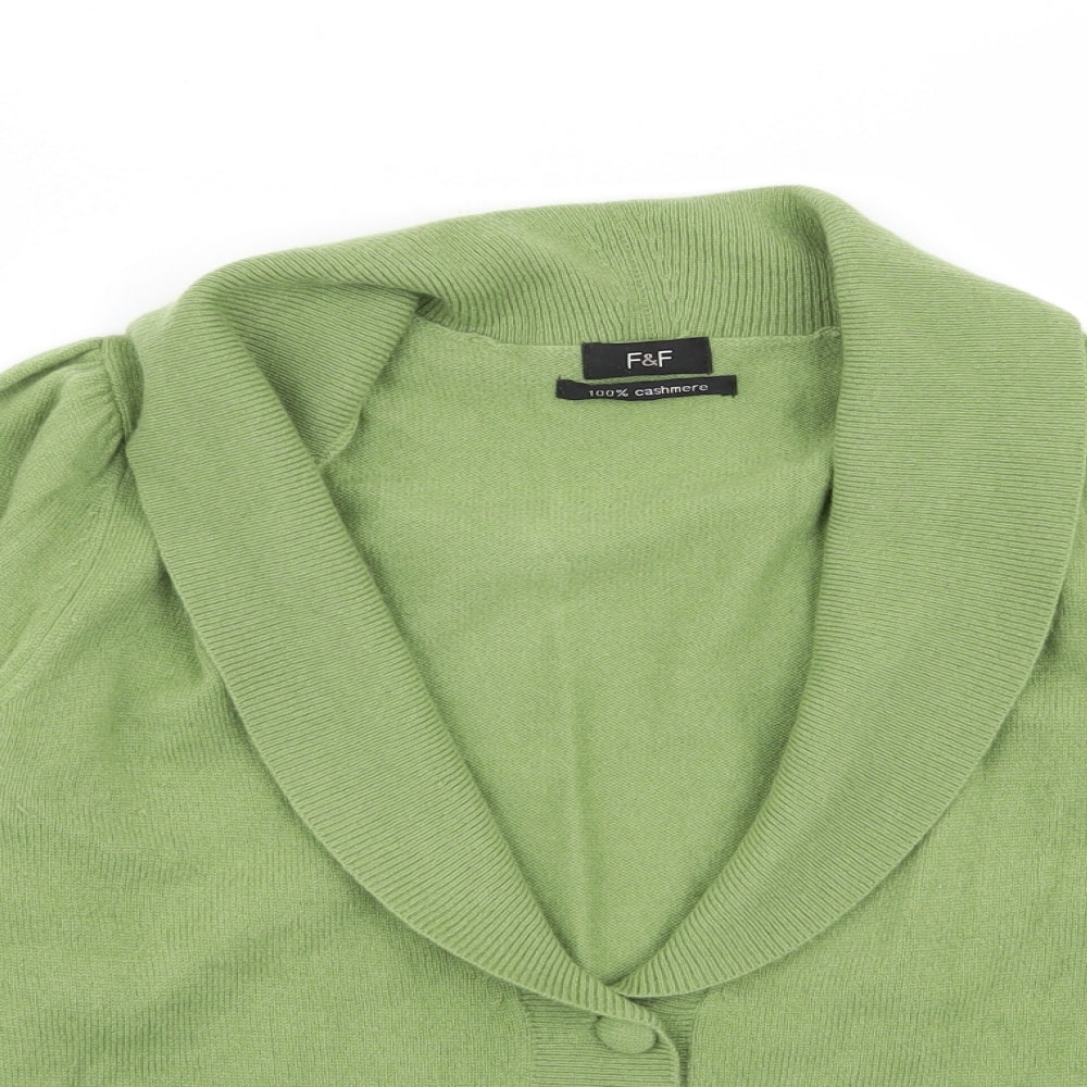 F&F Womens Green   Cardigan Jumper Size 10