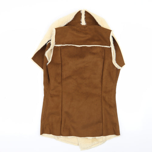 Papaya Womens Brown   Gilet Jacket Size S
