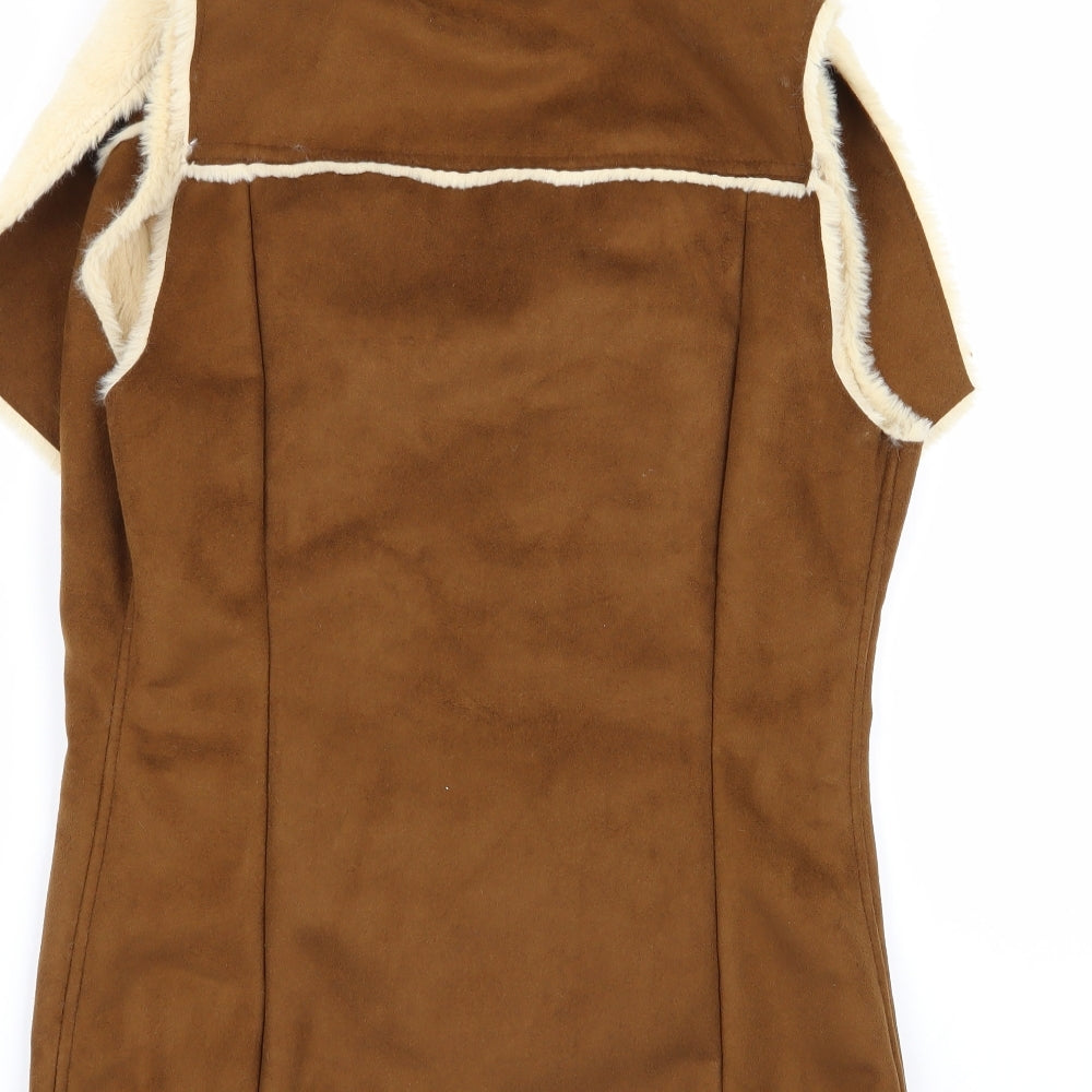 Papaya Womens Brown   Gilet Jacket Size S