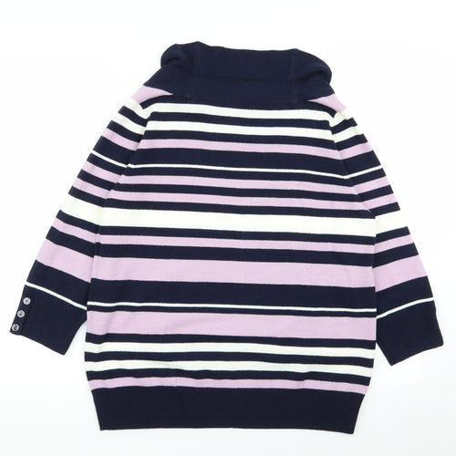 BHS Womens Multicoloured Striped  Pullover Jumper Size 14