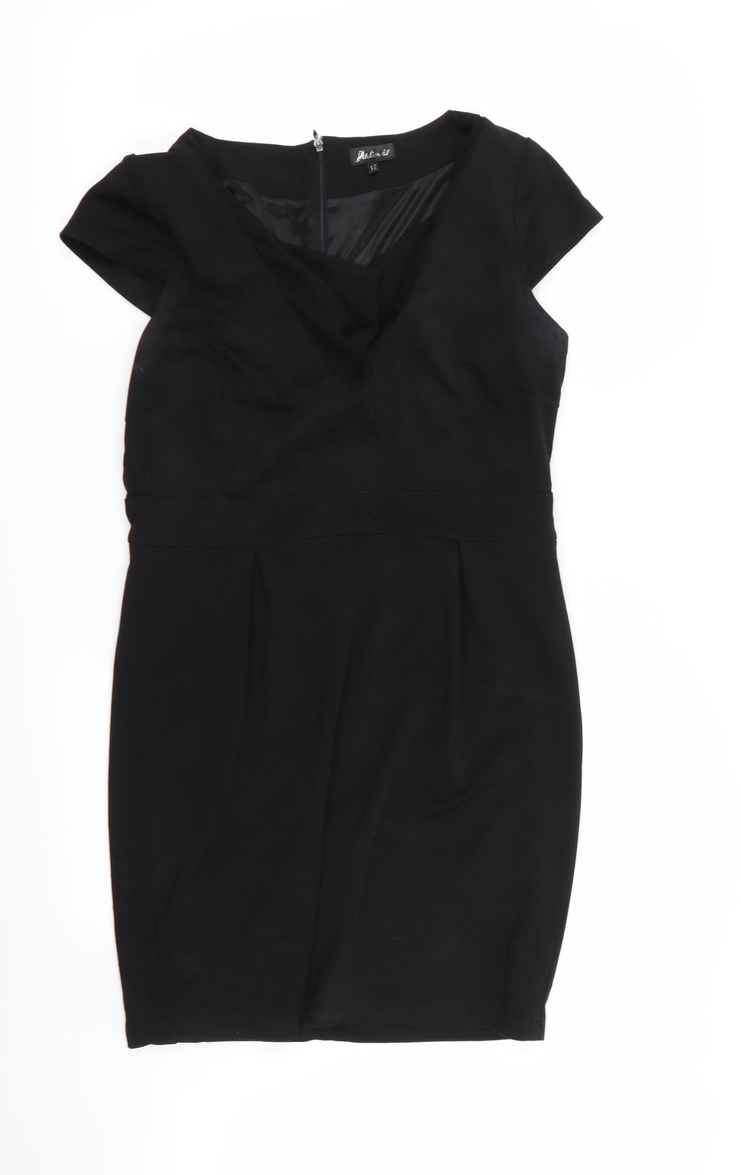 Atelier Womens Black Batik  A-Line  Size 12