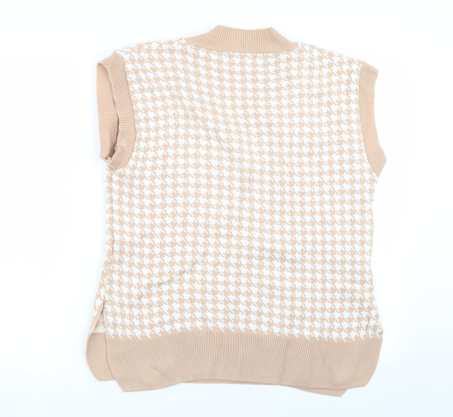 PLT Womens Multicoloured Houndstooth  Pullover Jumper Size S