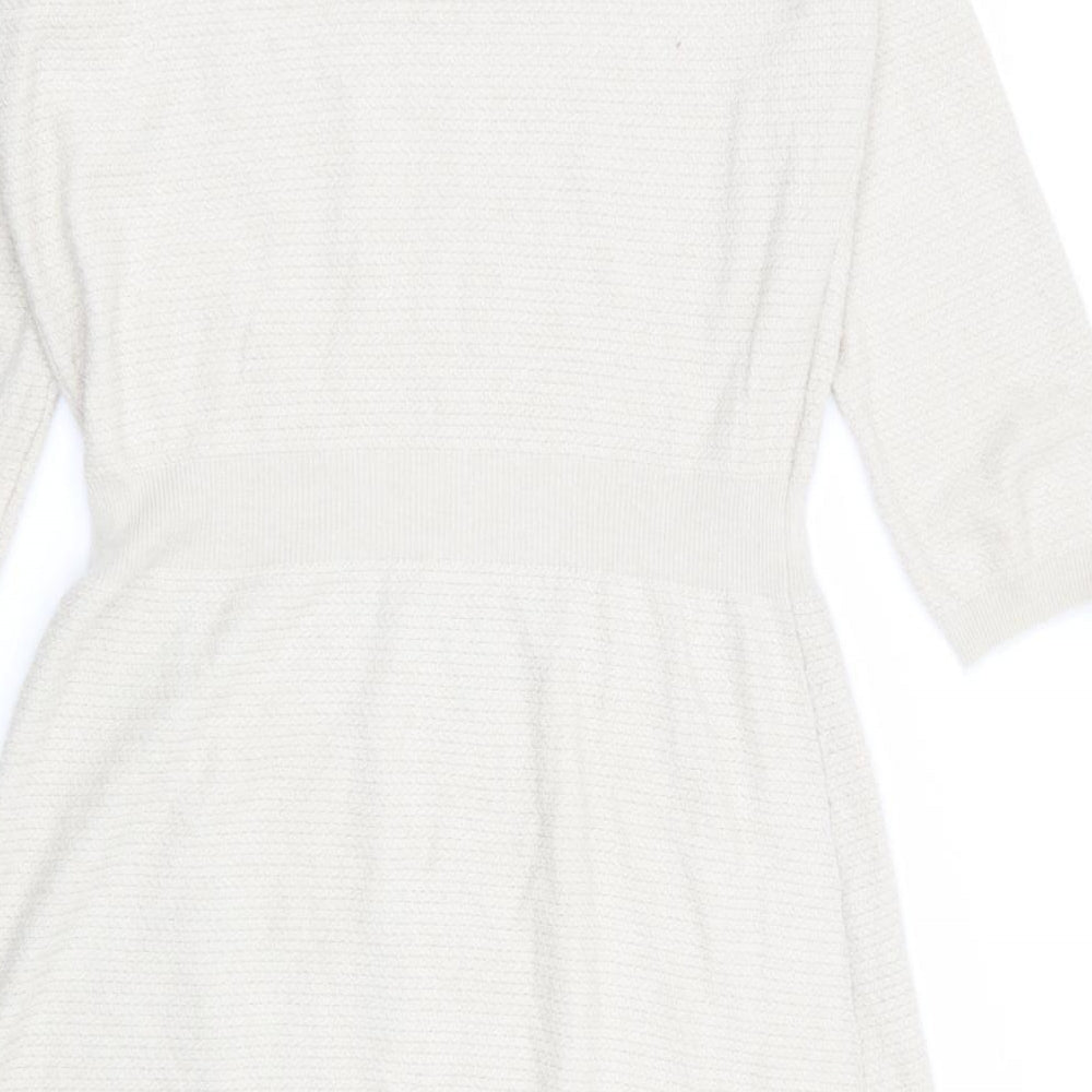 Fat Face Womens Beige   Fit & Flare  Size 10