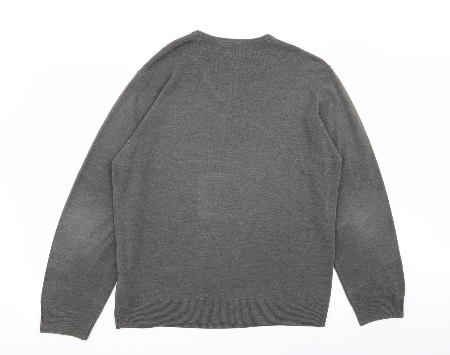 M&S Mens Grey   Pullover Jumper Size XL