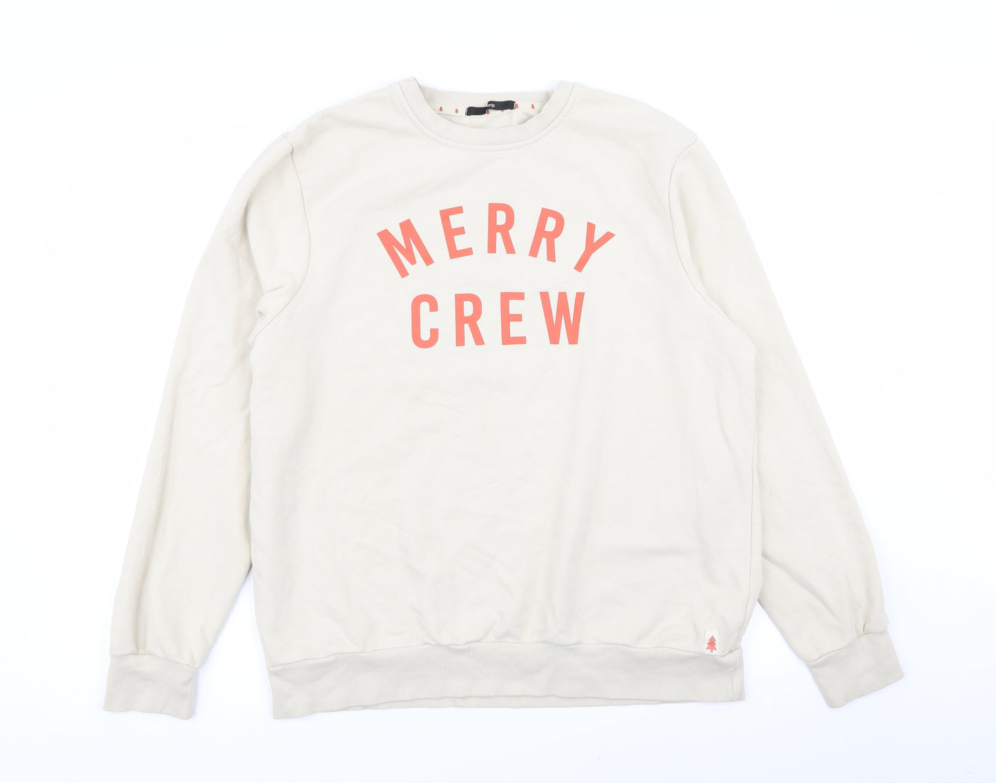 Asda George Womens Beige   Pullover Jumper Size L  - christmas