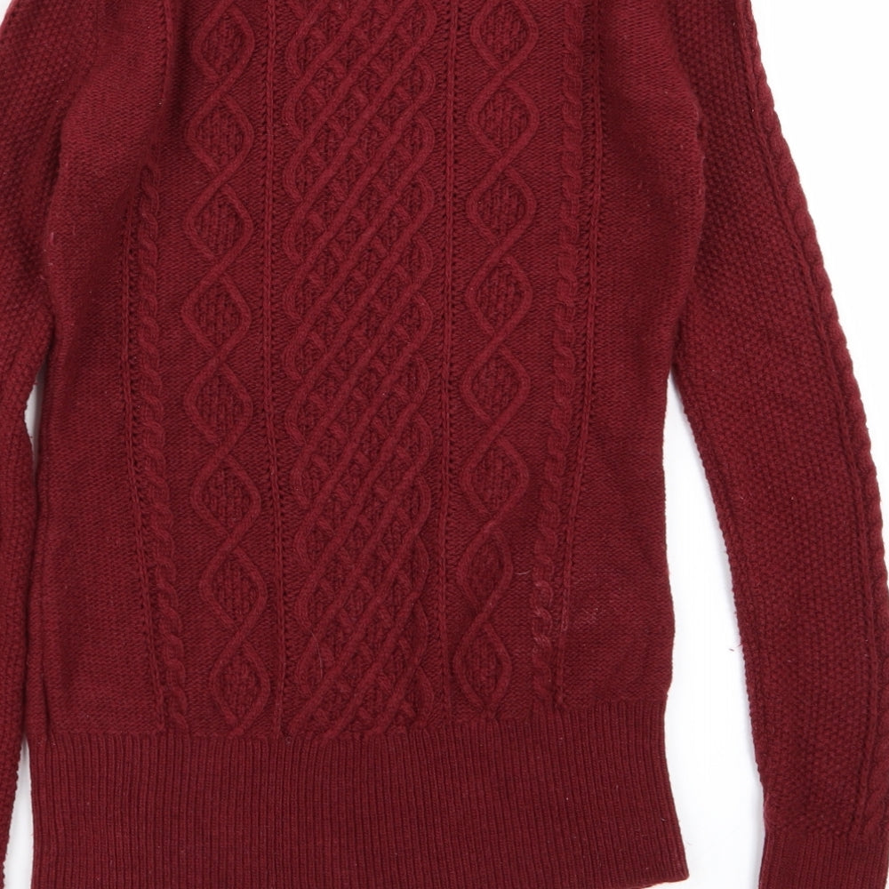 aphorism Womens Red Geometric  Pullover Jumper Size 12