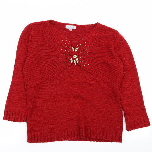 ann marie Womens Red   Pullover Jumper Size M