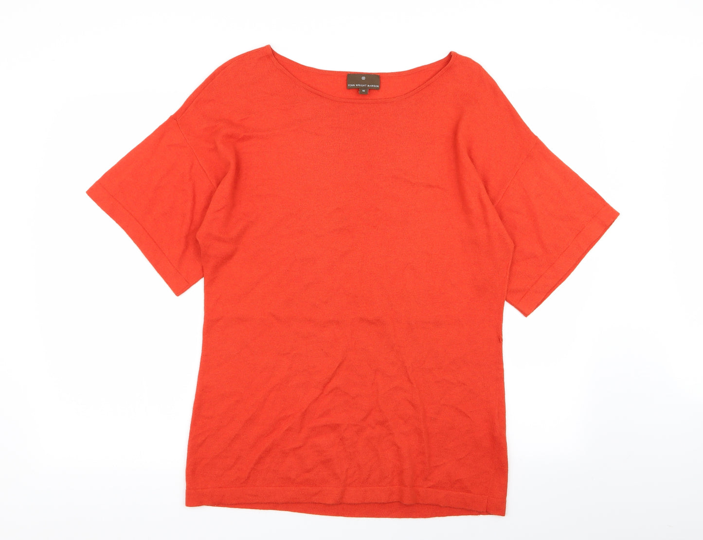 Fenn Wright Manson Womens Orange   Basic T-Shirt Size 16