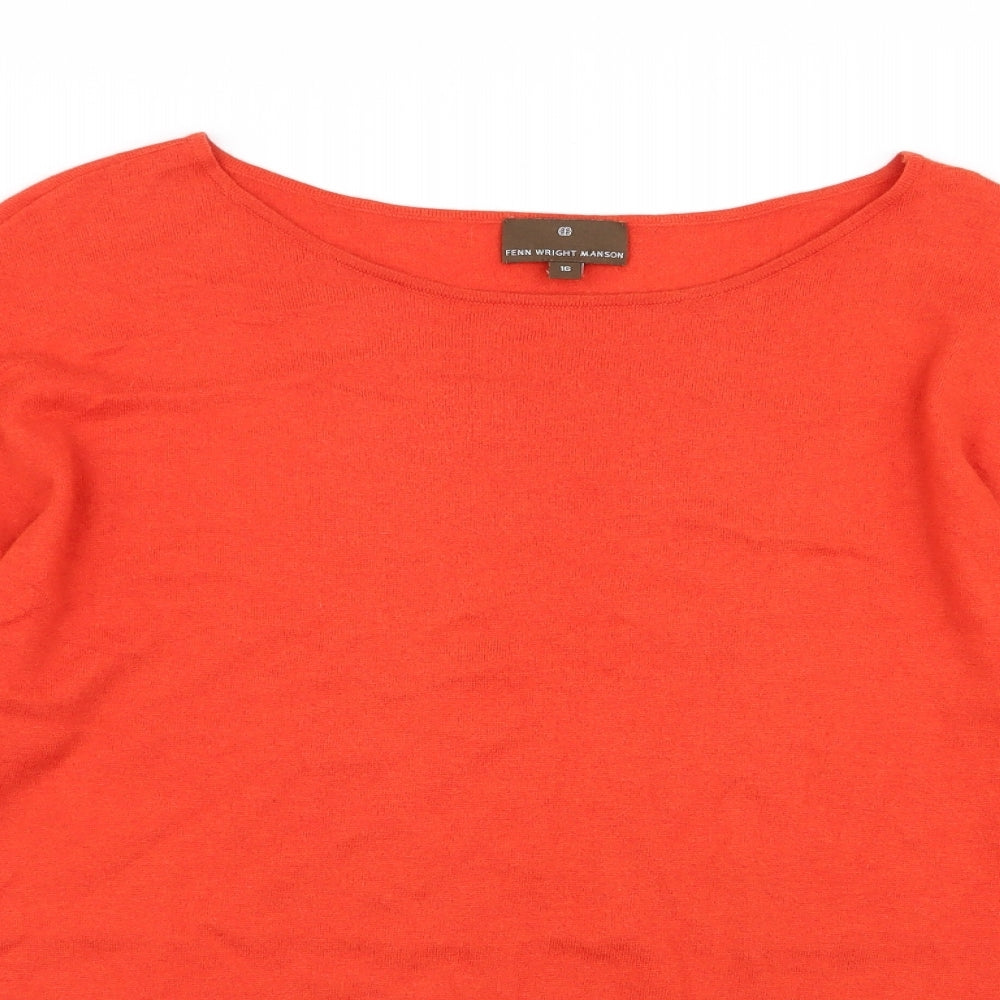 Fenn Wright Manson Womens Orange   Basic T-Shirt Size 16