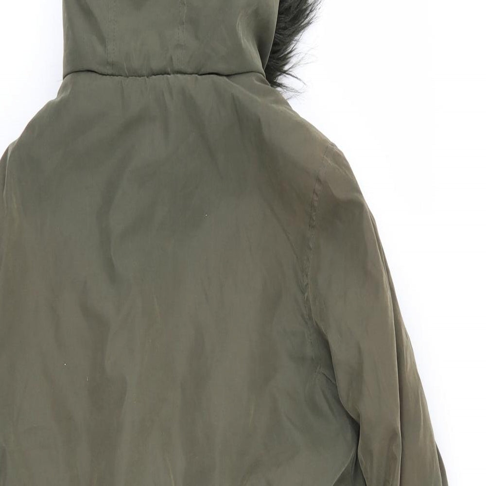 Primark Girls Green   Parka Coat Size 10-11 Years