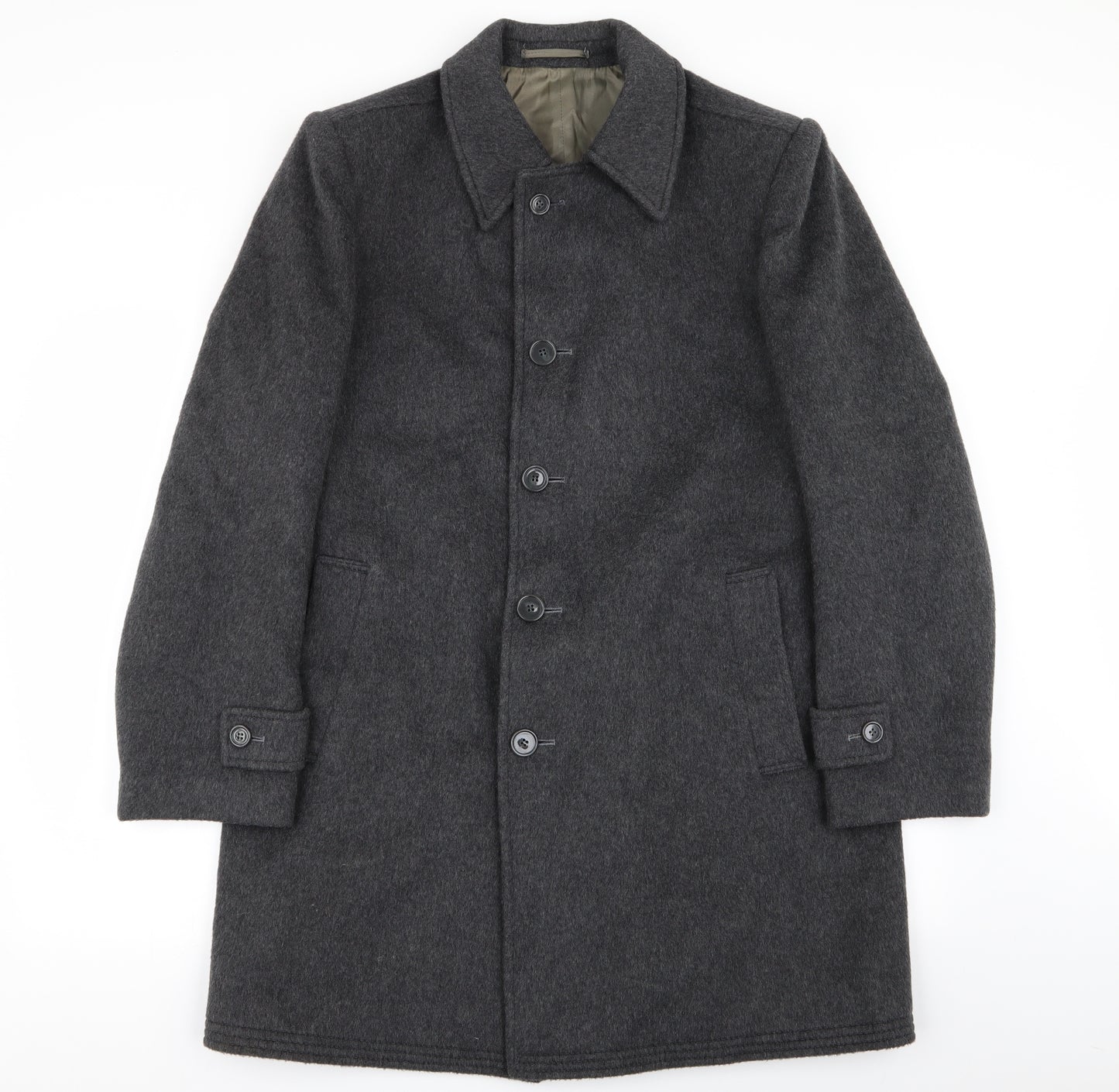 clothes of character Mens Grey   Overcoat Coat Size L