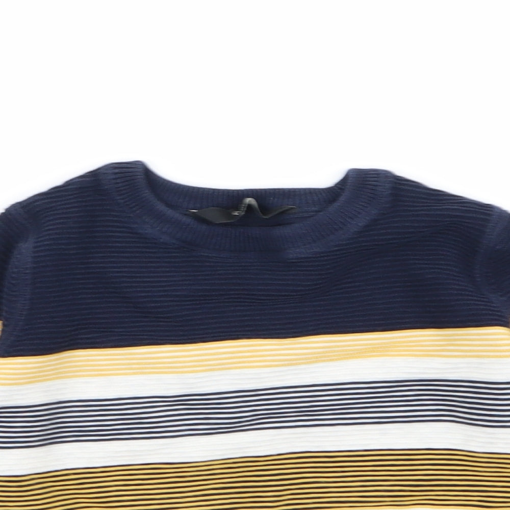 Asda George Boys Multicoloured Striped  Pullover Jumper Size 3-4 Years