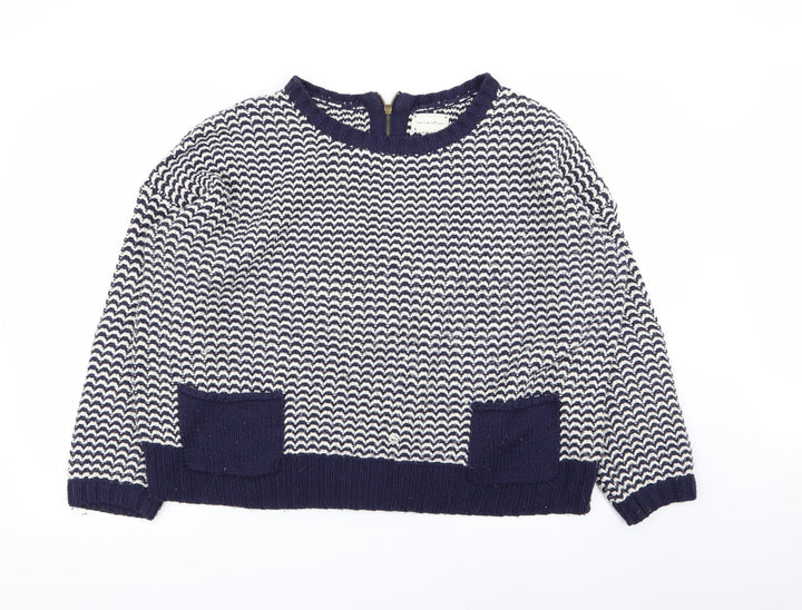 New Look Womens Multicoloured Geometric Pullover Jumper Size 16