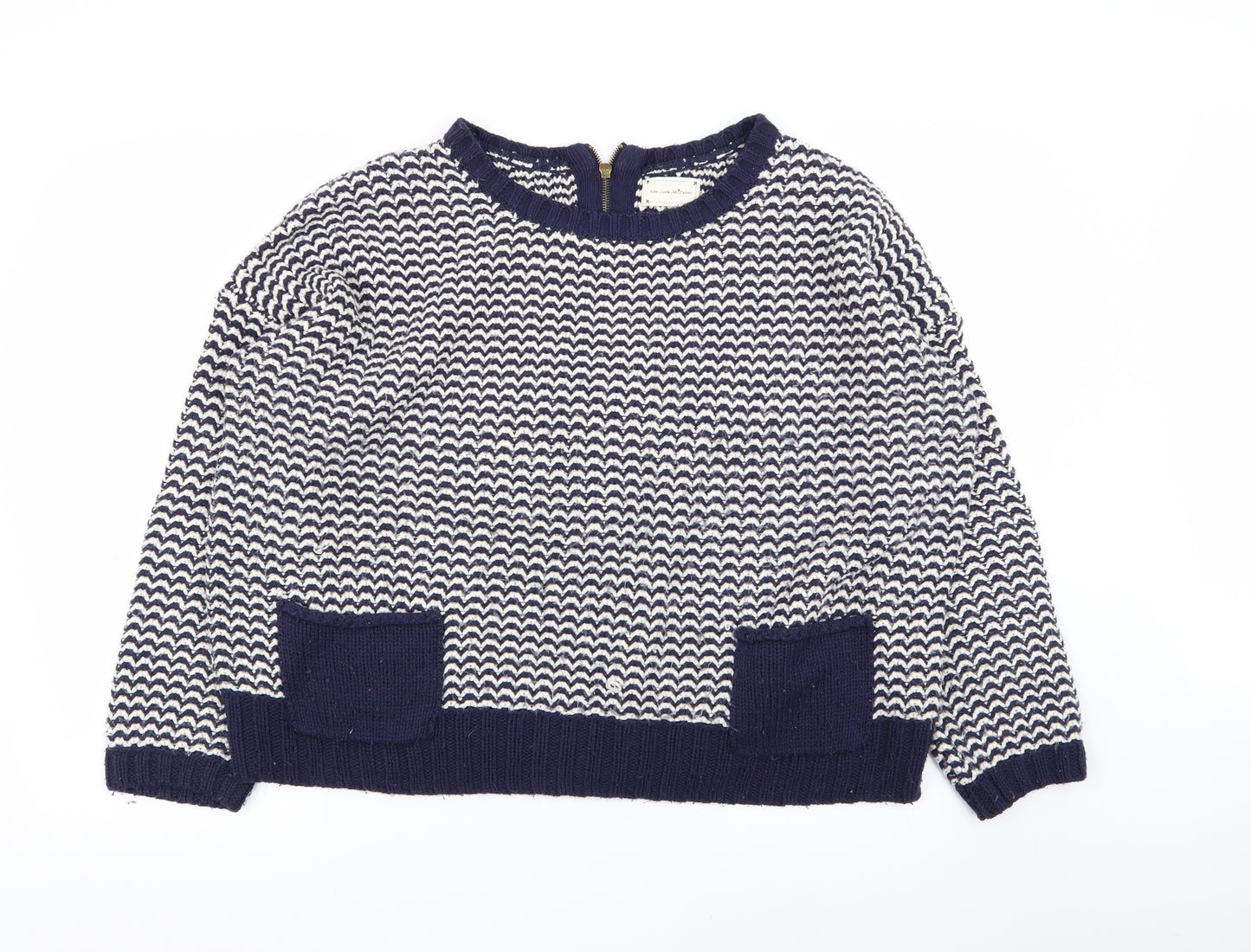 New Look Womens Multicoloured Geometric  Pullover Jumper Size 16