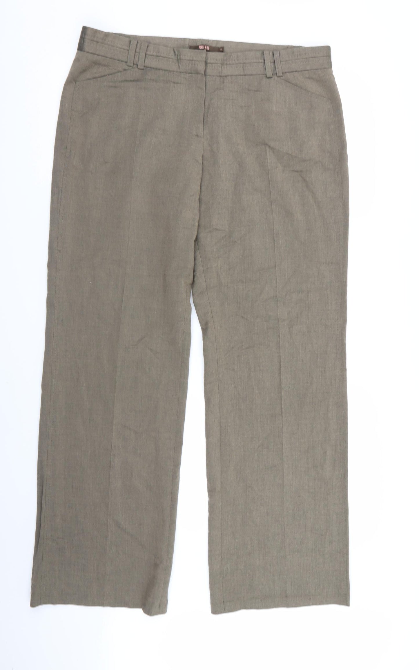 Reiss Womens Brown   Trousers  Size 14 L32 in
