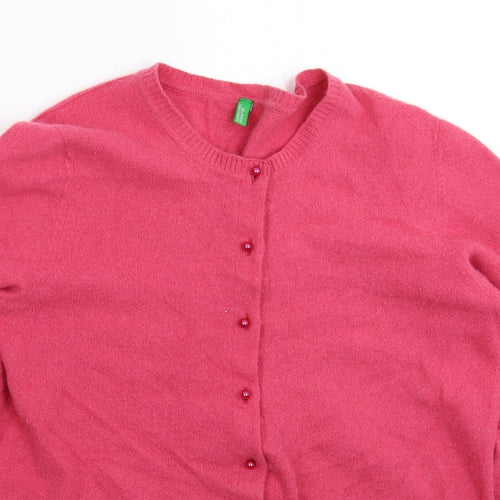 United CO Womens Pink  Knit Cardigan Jumper Size S