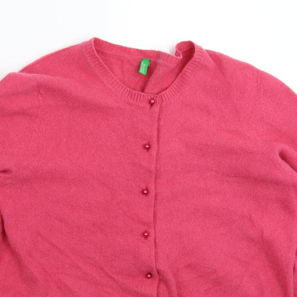 United CO Womens Pink  Knit Cardigan Jumper Size S