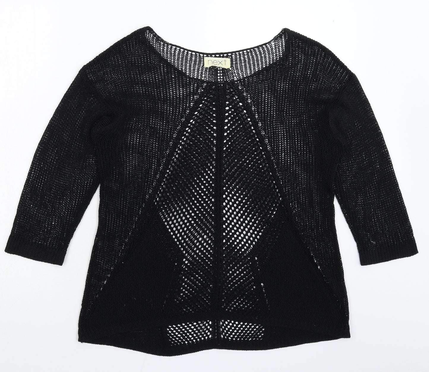 NEXT Womens Black  Knit Pullover Jumper Size 14