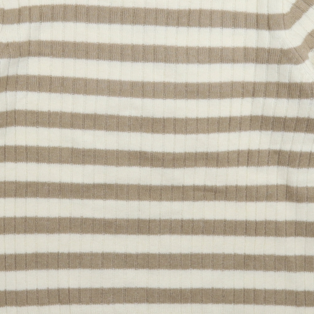Together Womens Multicoloured Striped Knit Pullover Jumper Size 14