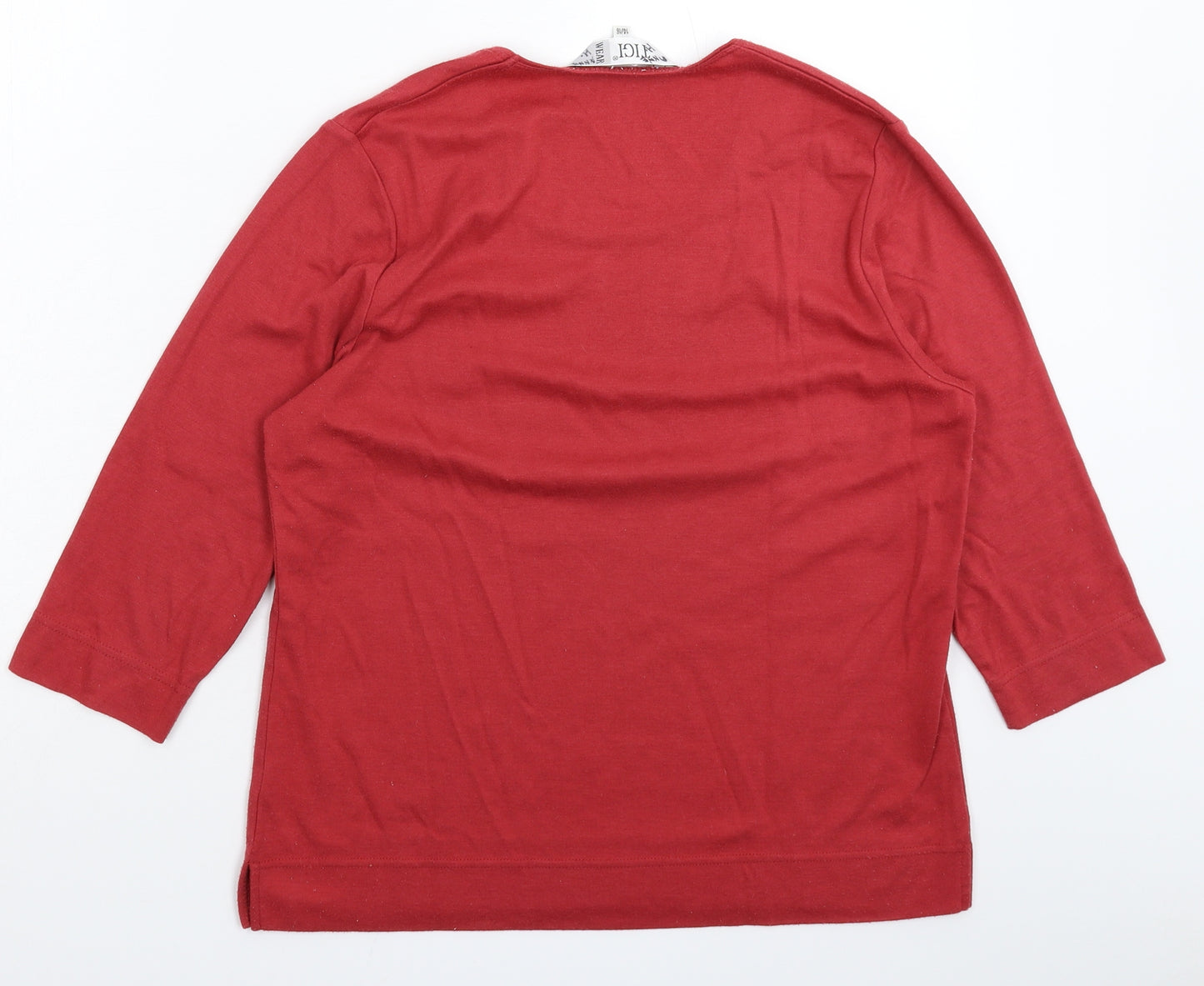 Tigi Womens Red   Basic T-Shirt Size 16