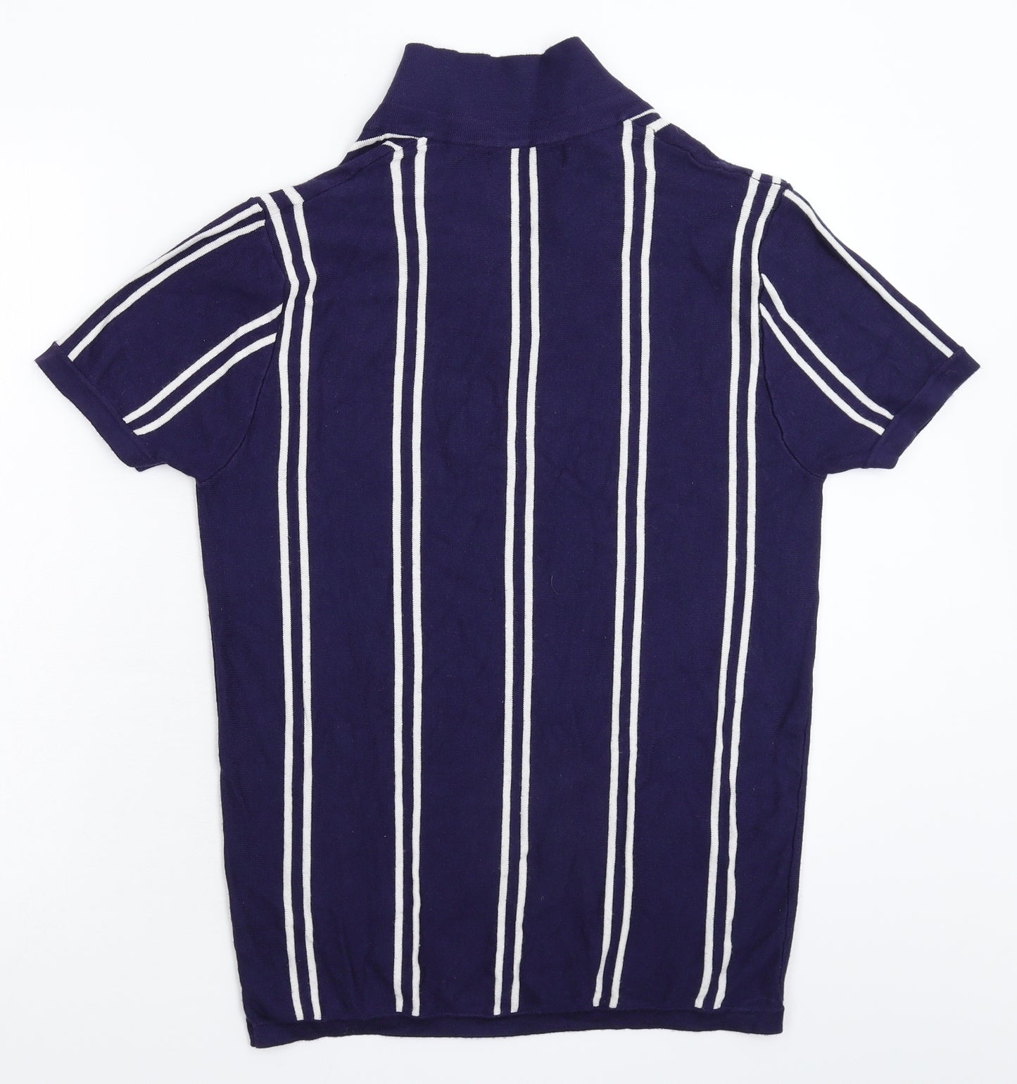 Primark Mens Blue Striped   Polo Size M