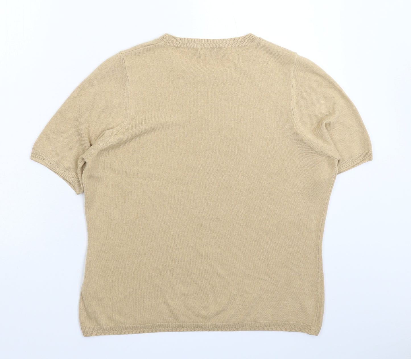 Marks and Spencer Womens Beige  Knit Pullover Jumper Size 16