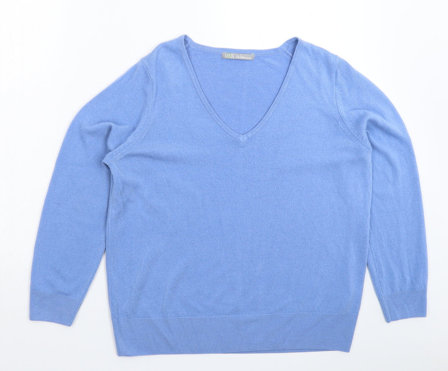 Marks and Spencer Womens Blue  Knit Pullover Jumper Size 16