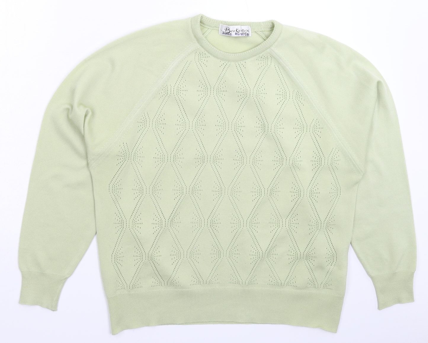 Berkert Womens Green  Knit Pullover Jumper Size 14