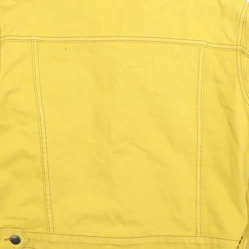 PRETTYLITTLETHING Womens Yellow  Denim Jacket  Size 12