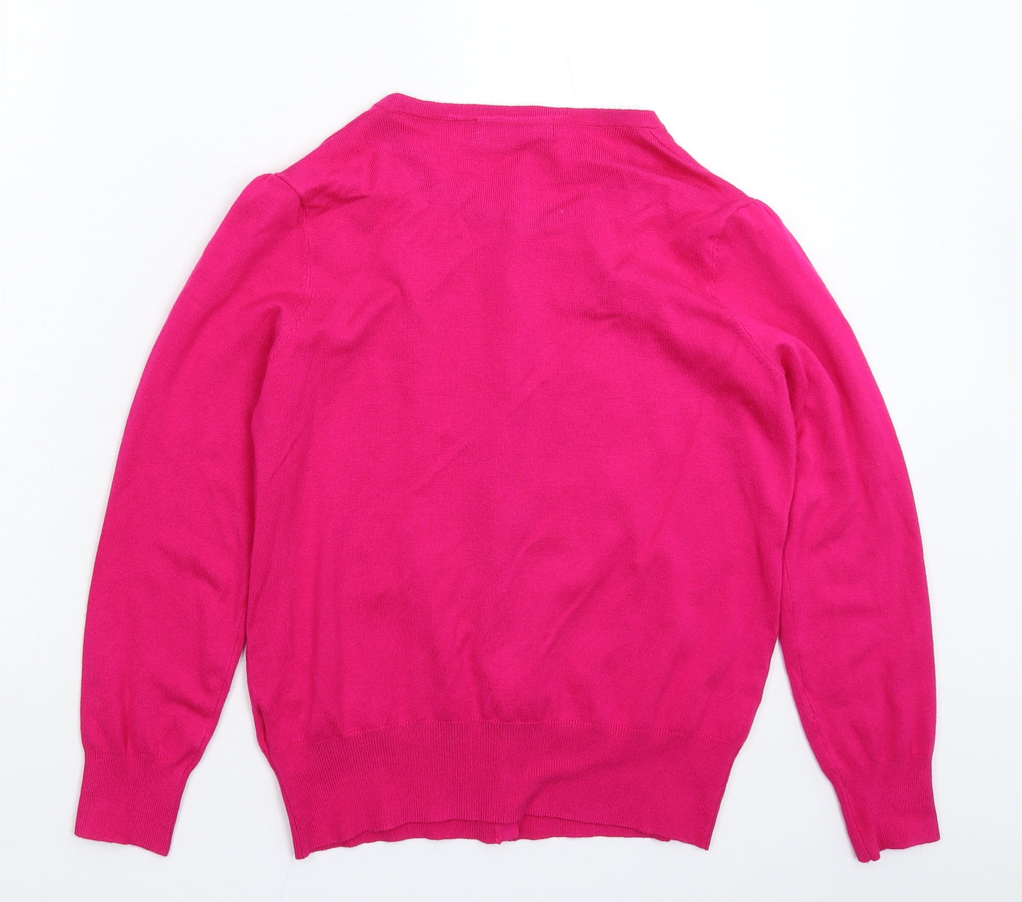 Marks and Spencer Womens Pink  Knit Cardigan Jumper Size 12
