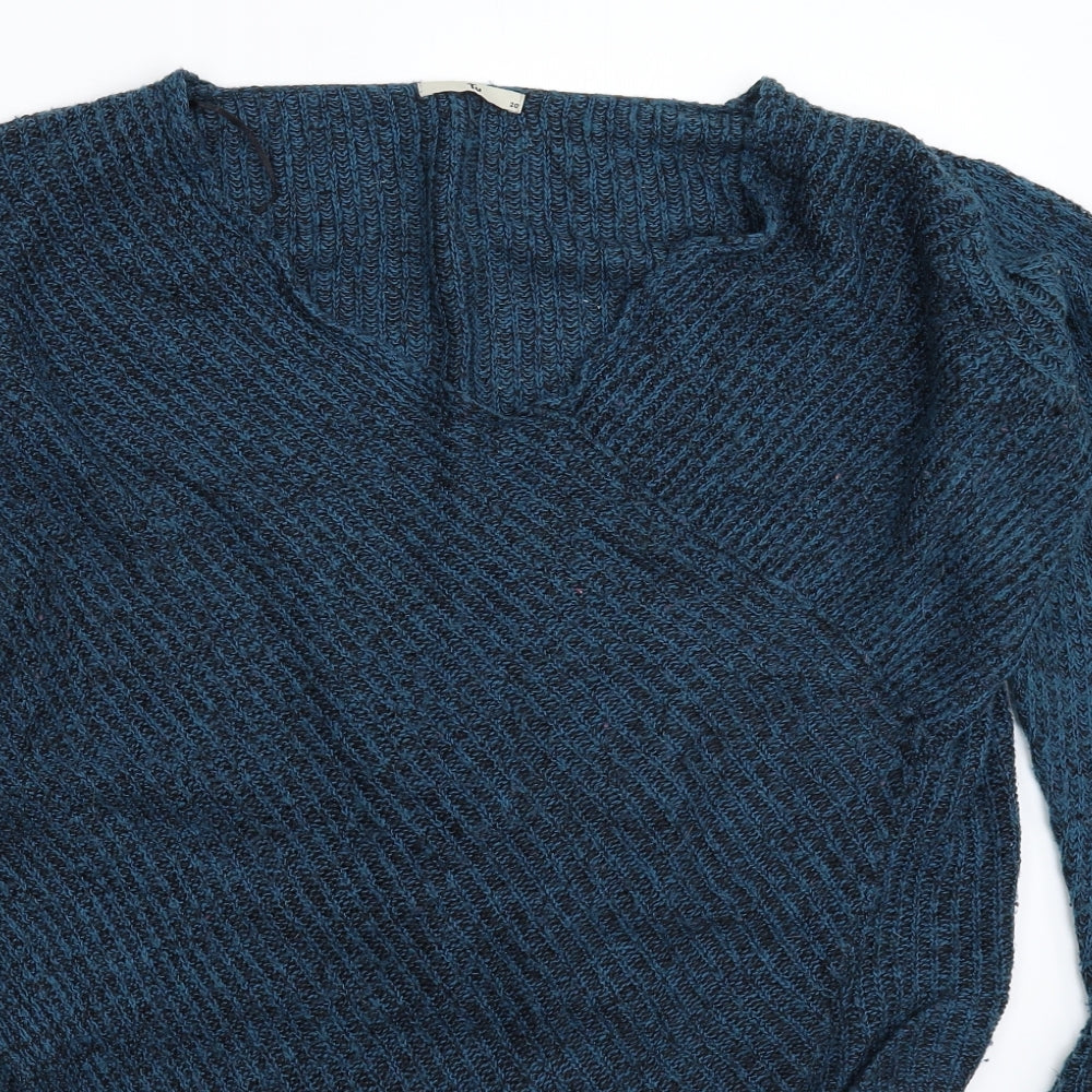 TU Womens Blue  Knit Pullover Jumper Size 20