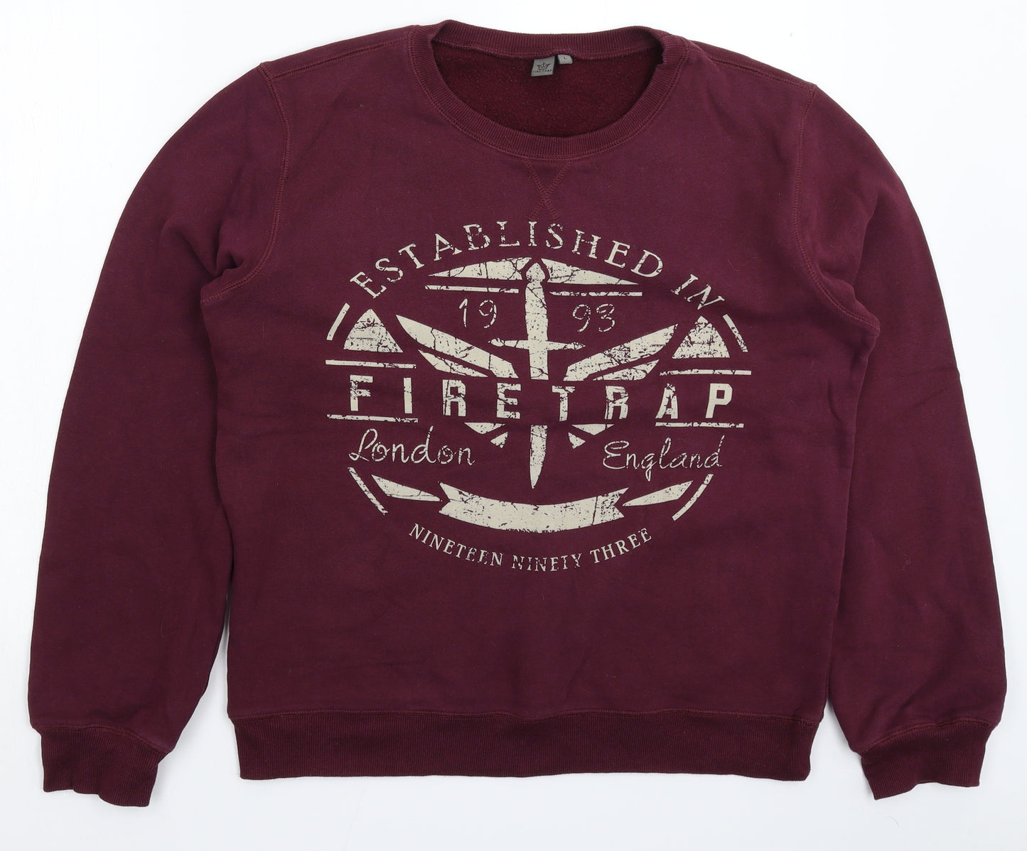 Firetrap Mens Brown   Pullover Sweatshirt Size L