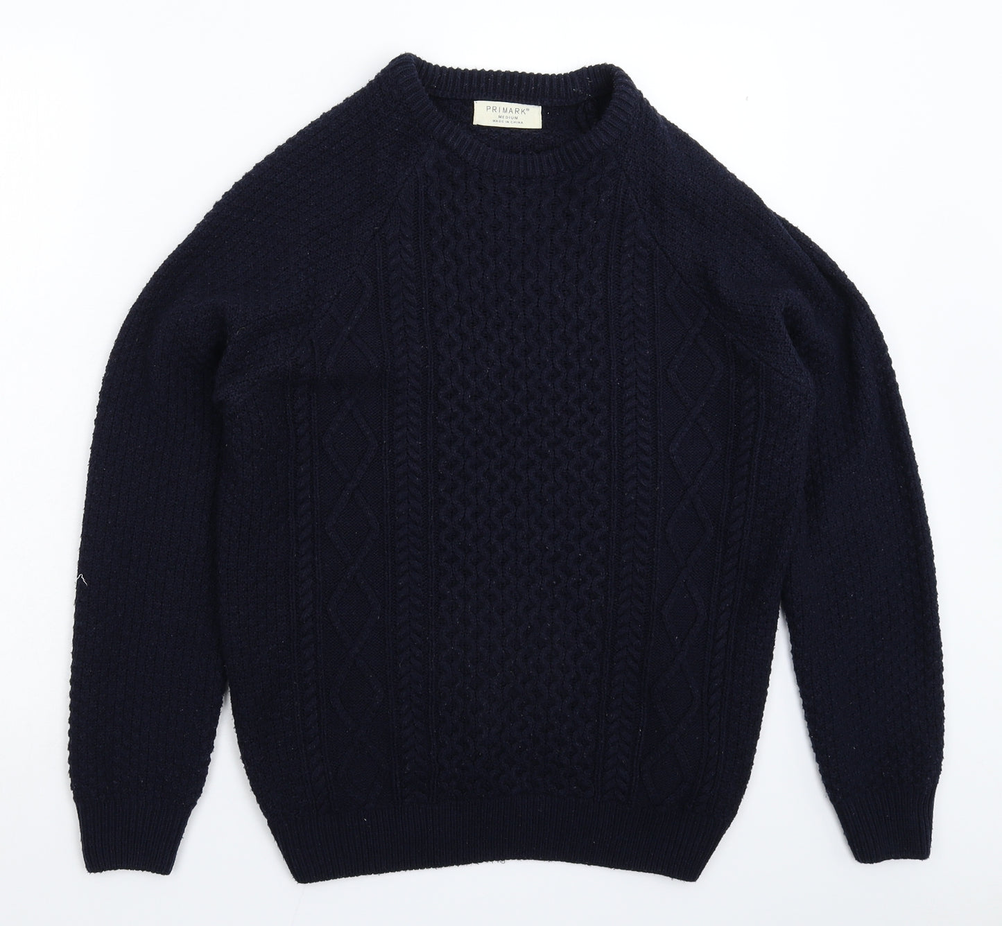 Primark Mens Blue  Knit Pullover Jumper Size M