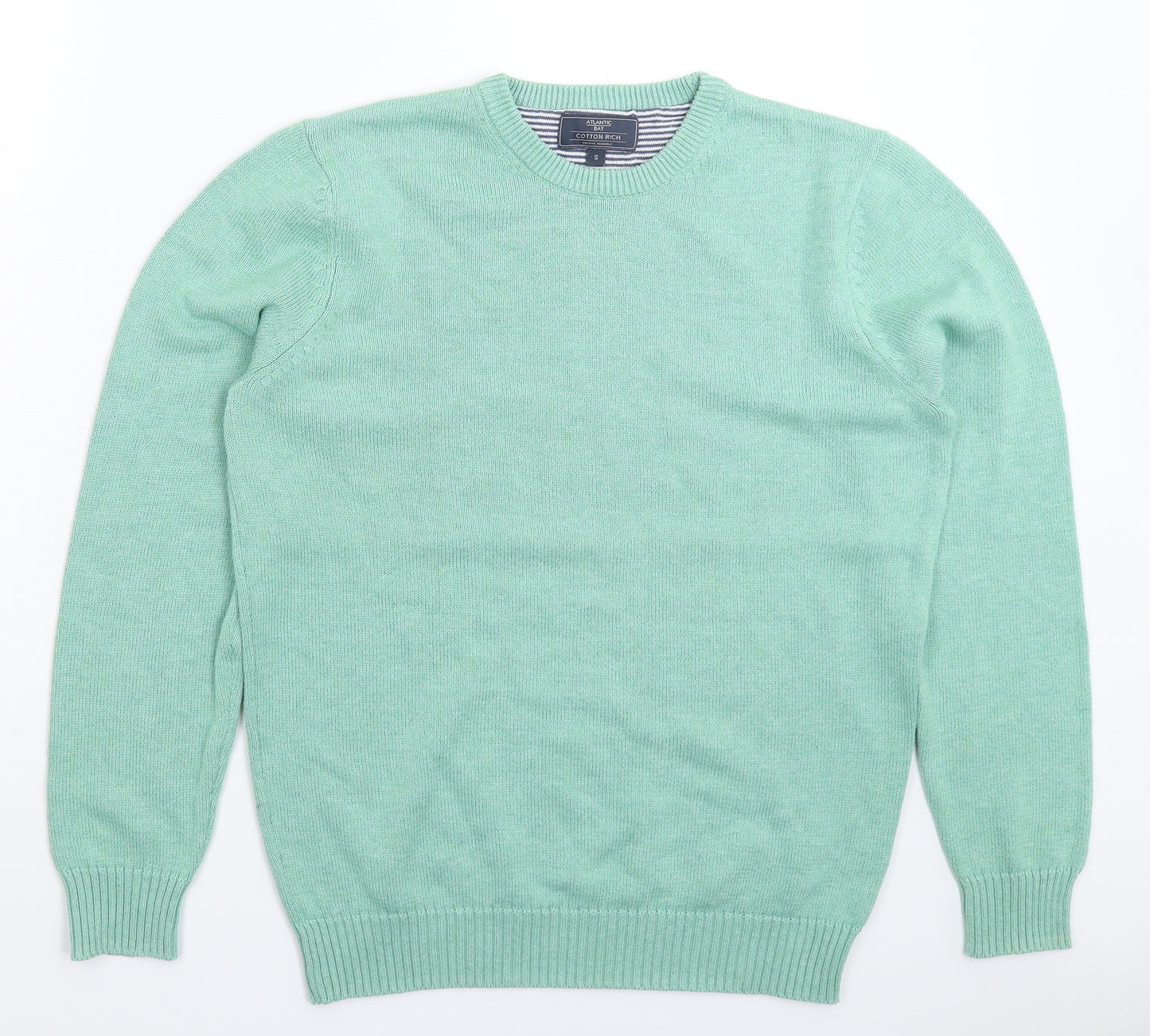 Atlantic  Mens Green  Knit Pullover Jumper Size S