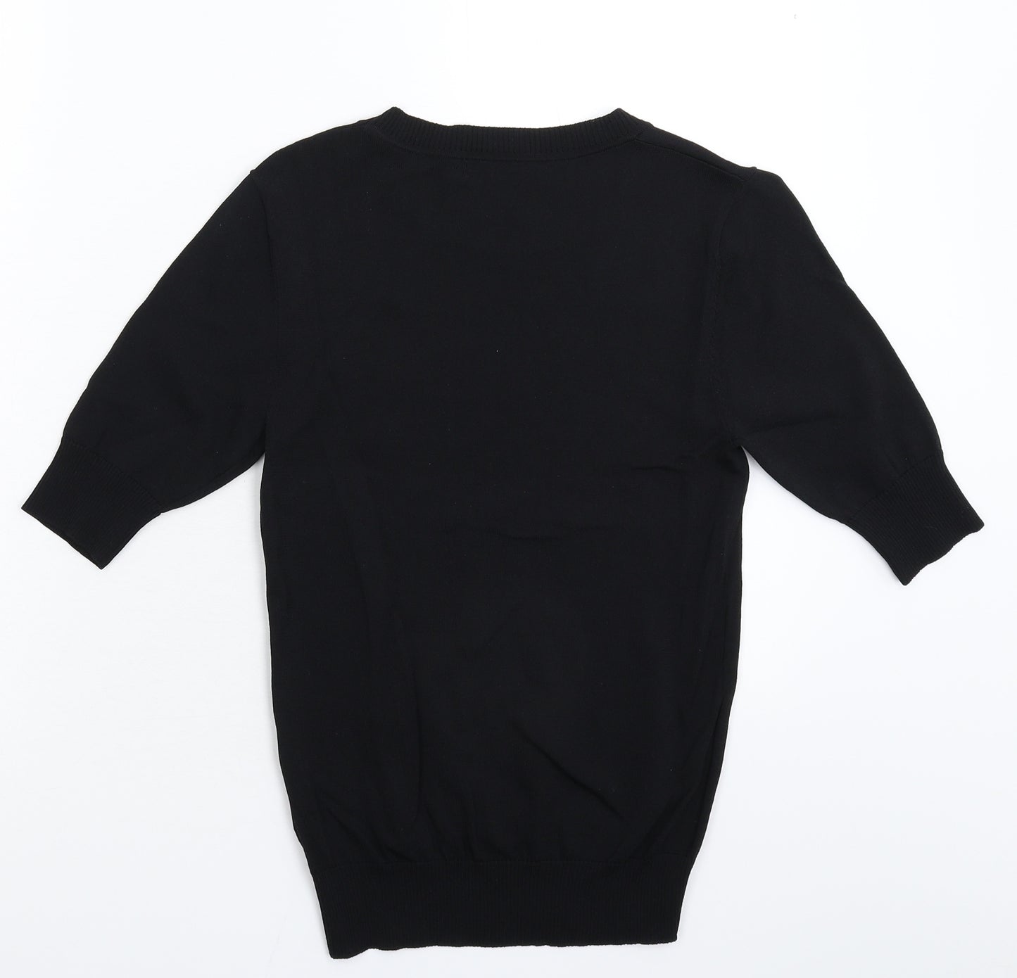 Roman Womens Black  Knit Pullover Jumper Size 10