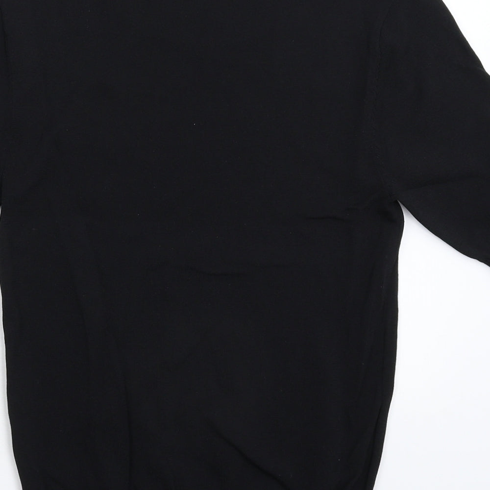 Roman Womens Black  Knit Pullover Jumper Size 10
