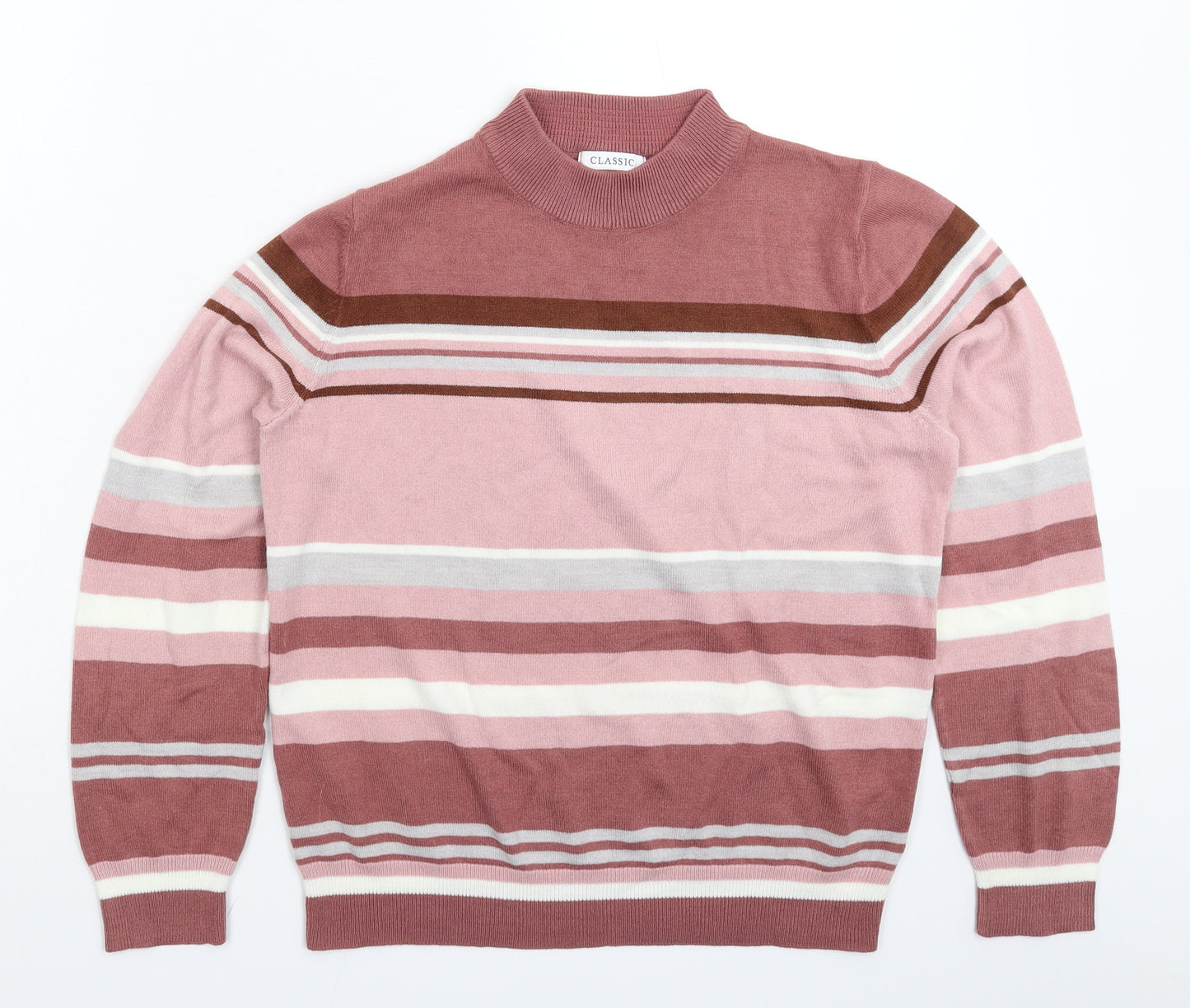 Marks and Spencer Womens Multicoloured Striped Knit Pullover Jumper Size 12