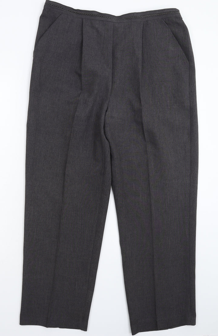 BM Womens Grey Trousers Size 18 L28 in