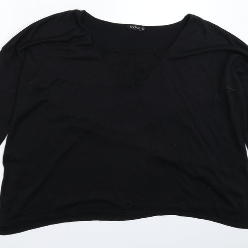 Boohoo Womens Black   Basic T-Shirt Size 24  - Oversized