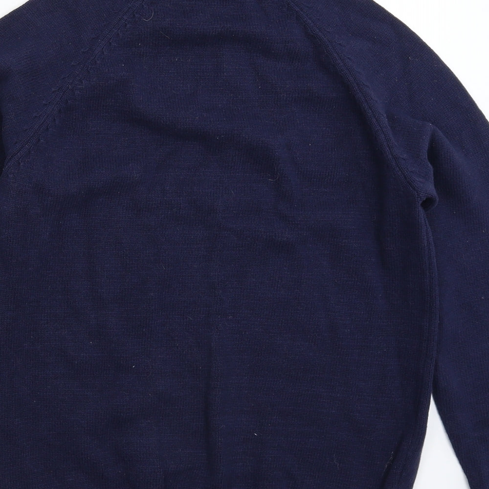 Cotton Traders Mens Blue  Knit Pullover Jumper Size XS