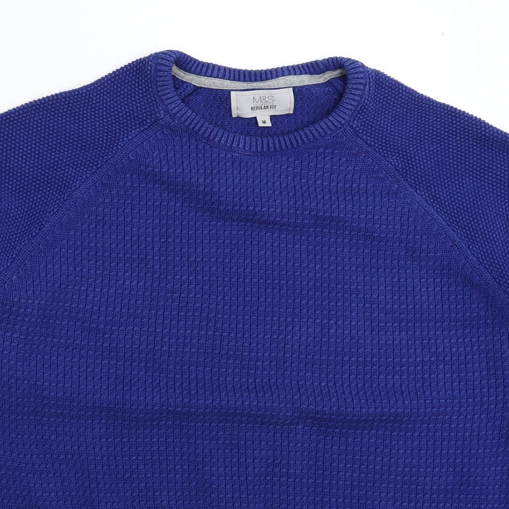 Marks and Spencer Mens Blue  Knit Pullover Jumper Size M
