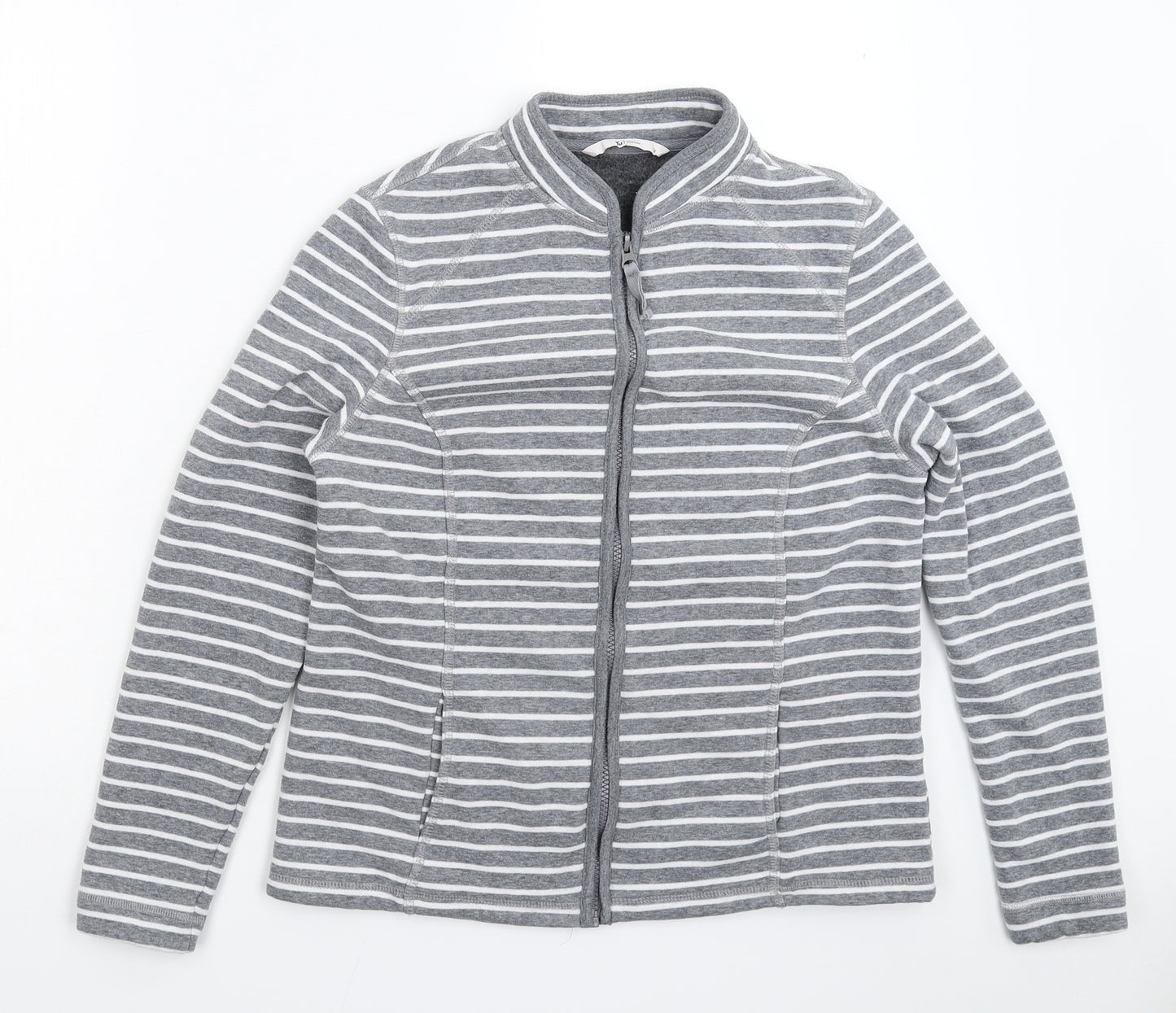 TU Womens Grey Striped  Jacket  Size 12