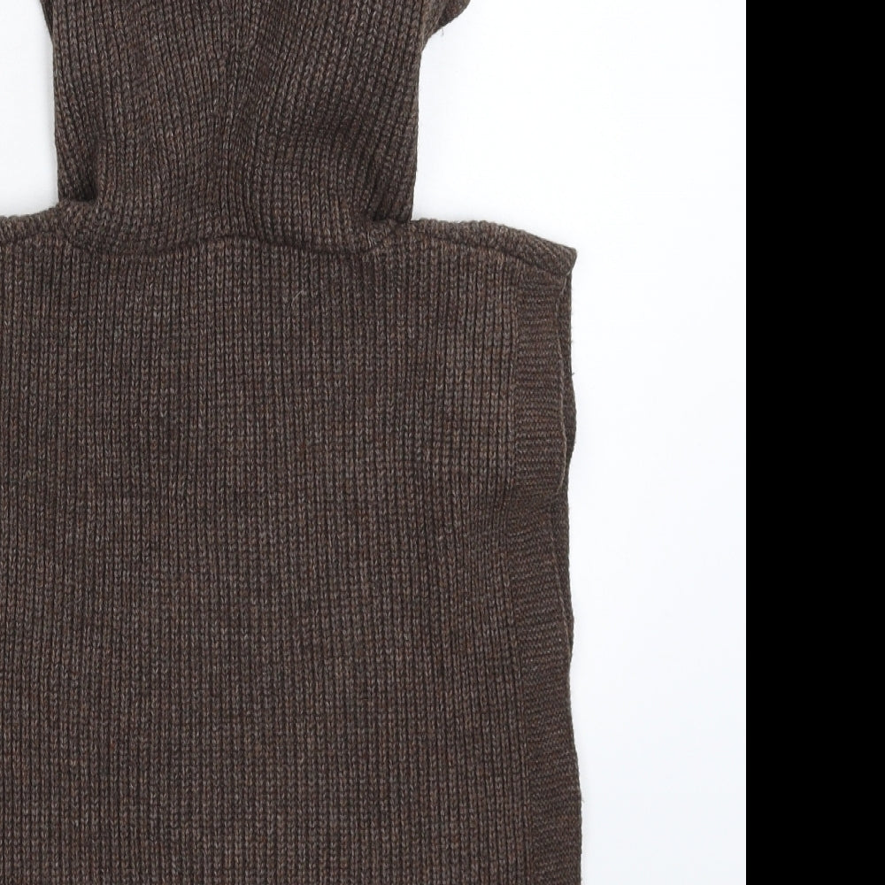 Preworn Womens Grey  Knit Cape Jumper One Size