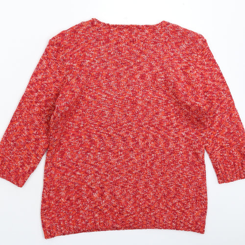 Damart Womens Pink  Knit Pullover Jumper Size 12
