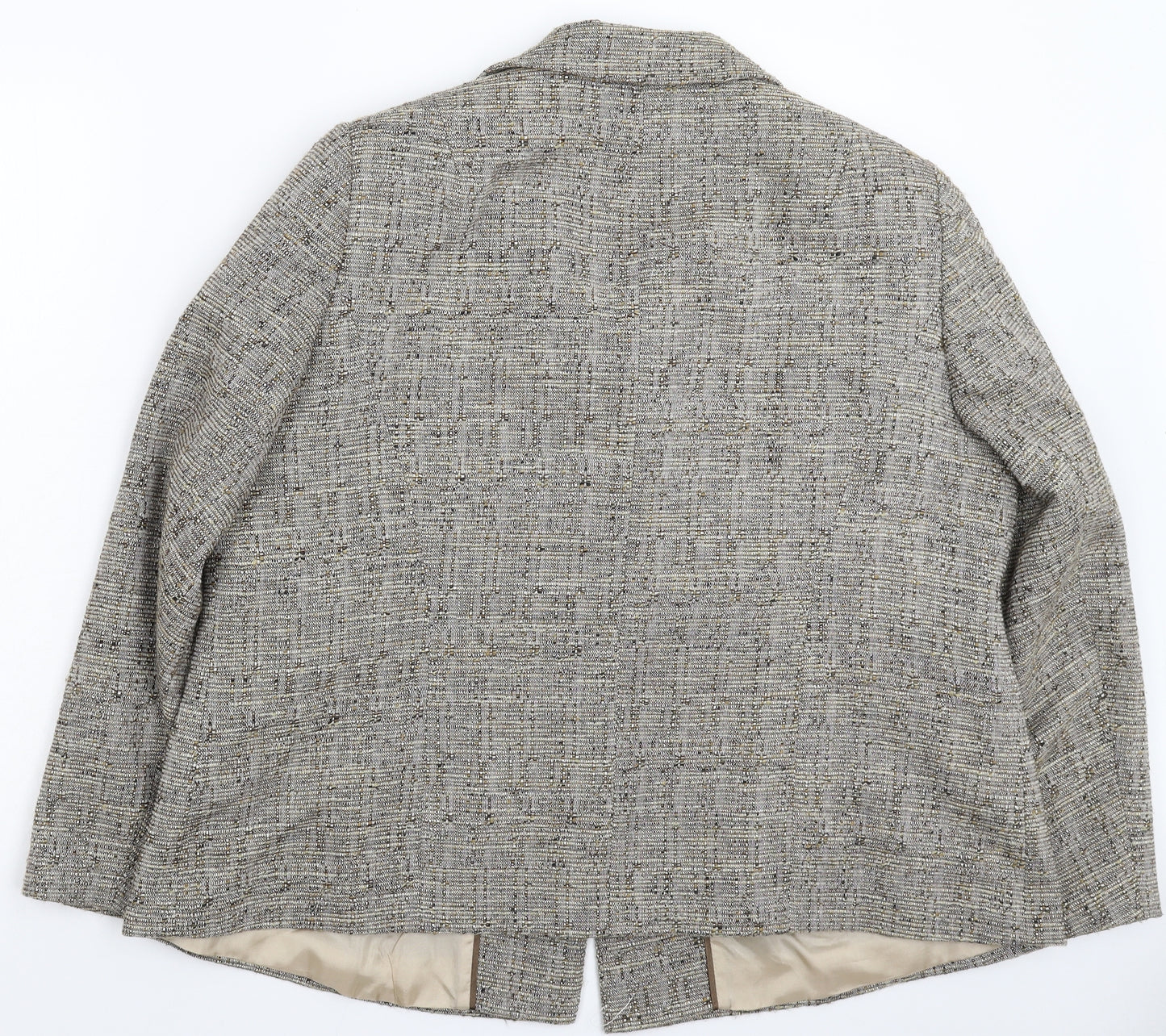 Ann Har Womens Beige Striped  Jacket Blazer Size 20