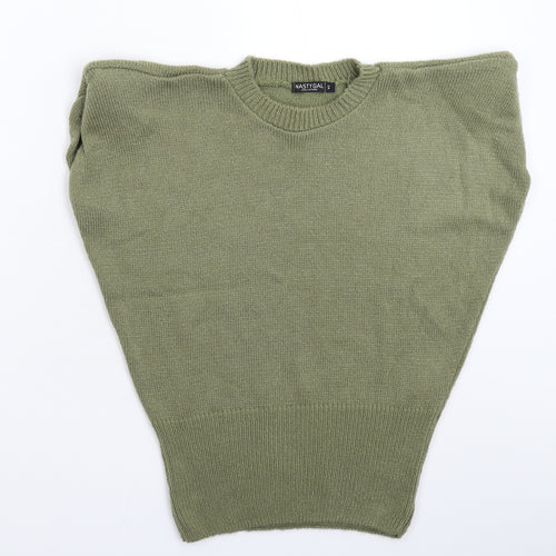 Nasty Gal Womens Green  Knit Vest Jumper Size S