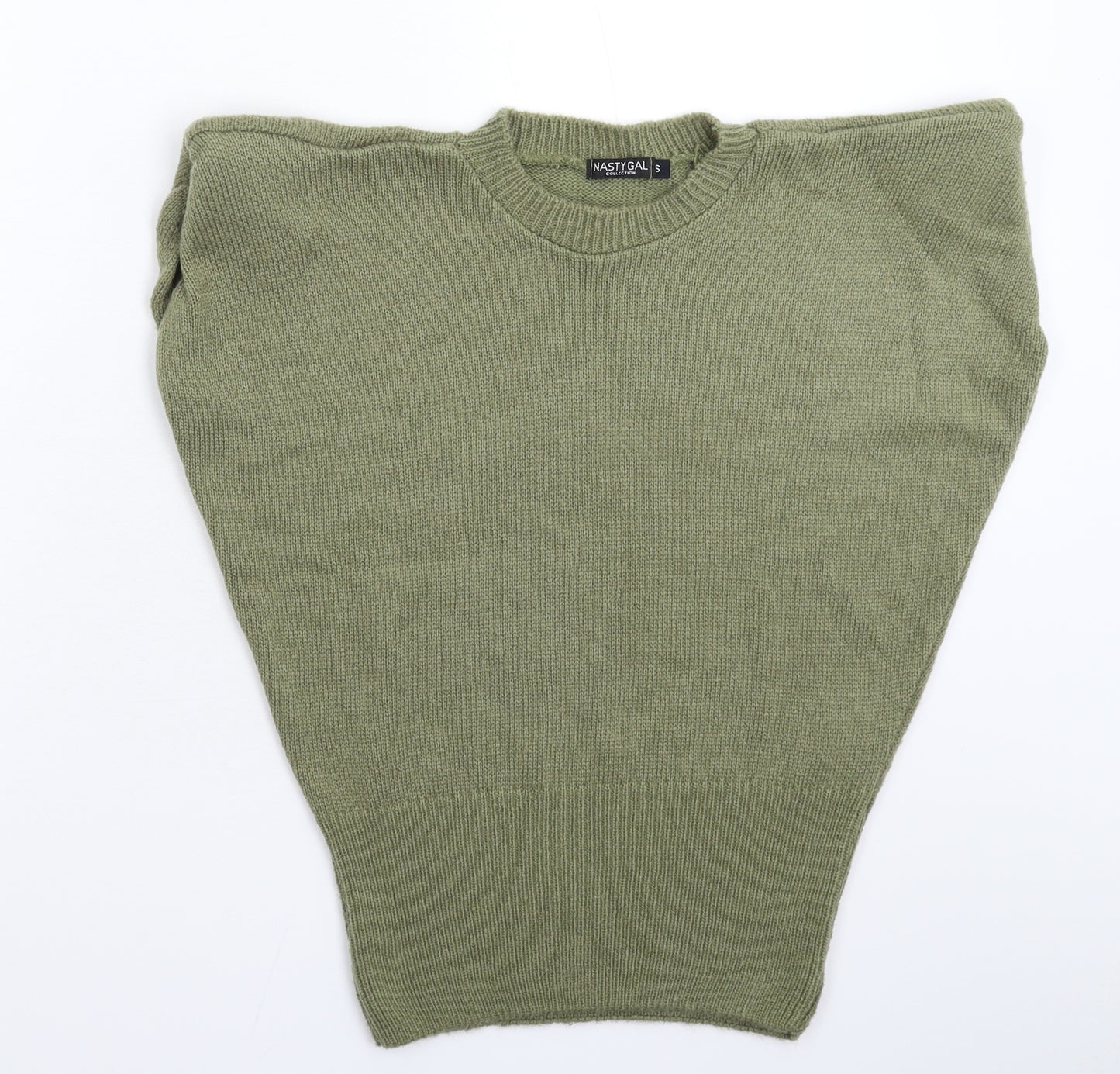 Nasty Gal Womens Green  Knit Vest Jumper Size S
